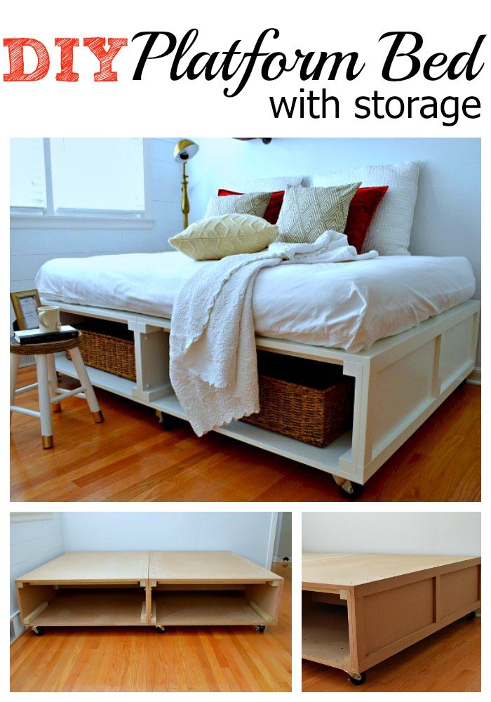 DIY Platform Bed with Storage