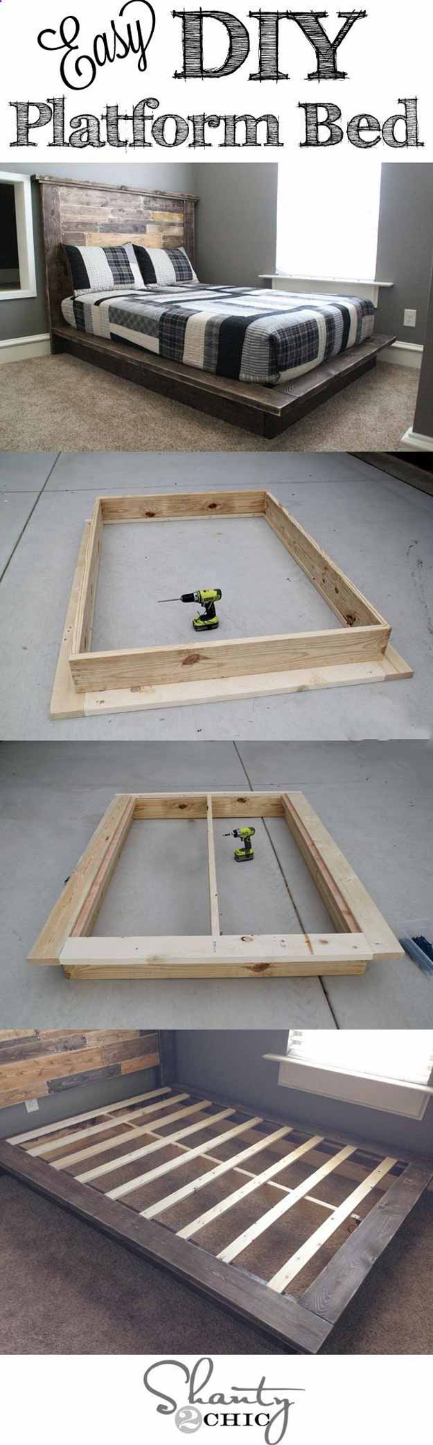 Easy DIY Platform Bed