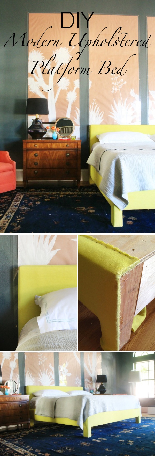 DIY Modern Upholstered Platform Bed