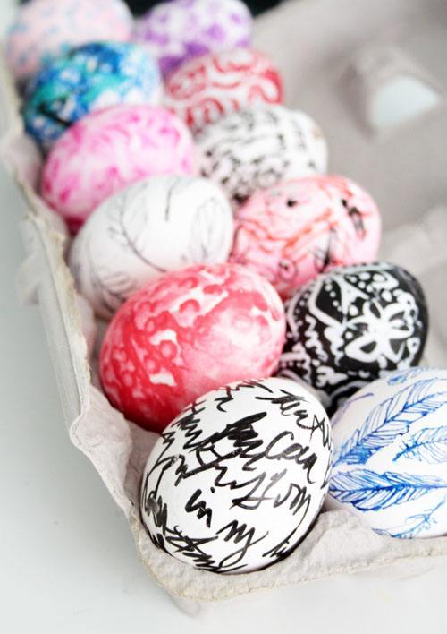 Hand Drawn Easter Eggs