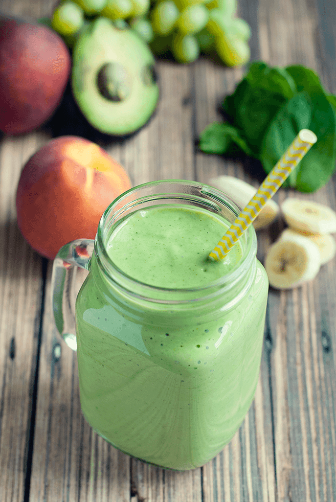 Banana Peach Green Smoothie