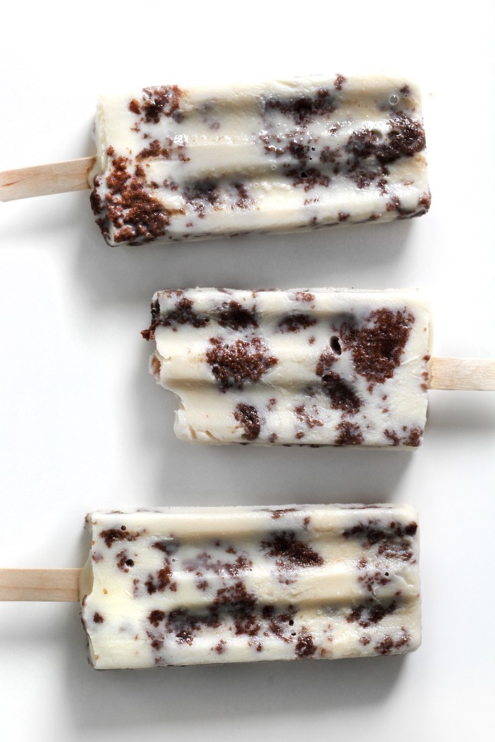 brownie cow popsicles