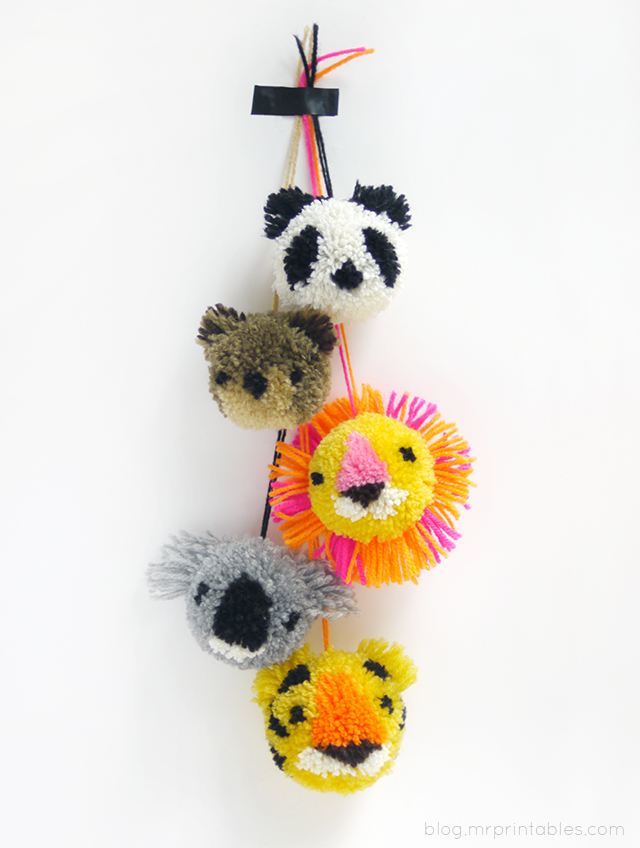 diy animal pompoms