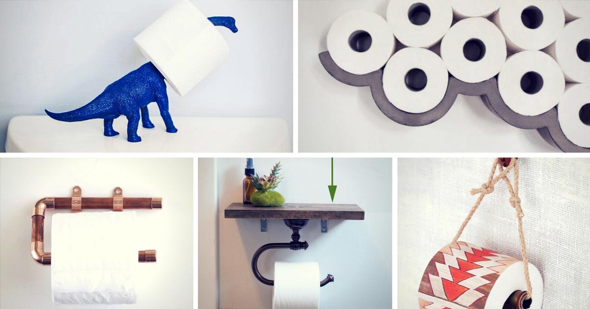 15 Totally Unusual DIY Toilet Paper Holders, Homelovr