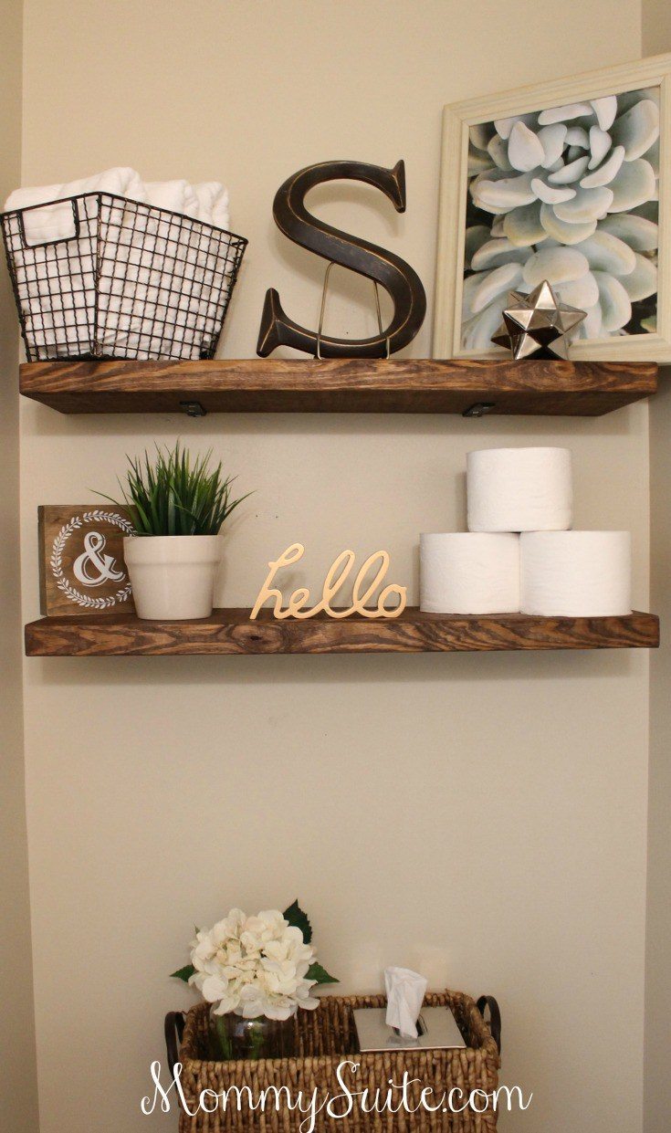 DIY Faux Floating Shelves