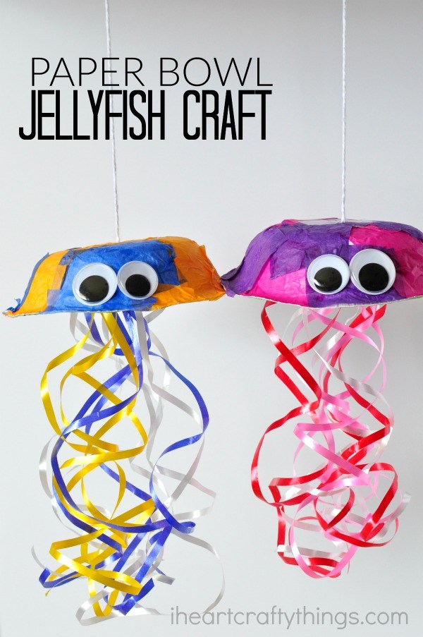 Paper Bowl Jellyfish Craft