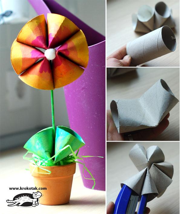 Toilet Roll Flower