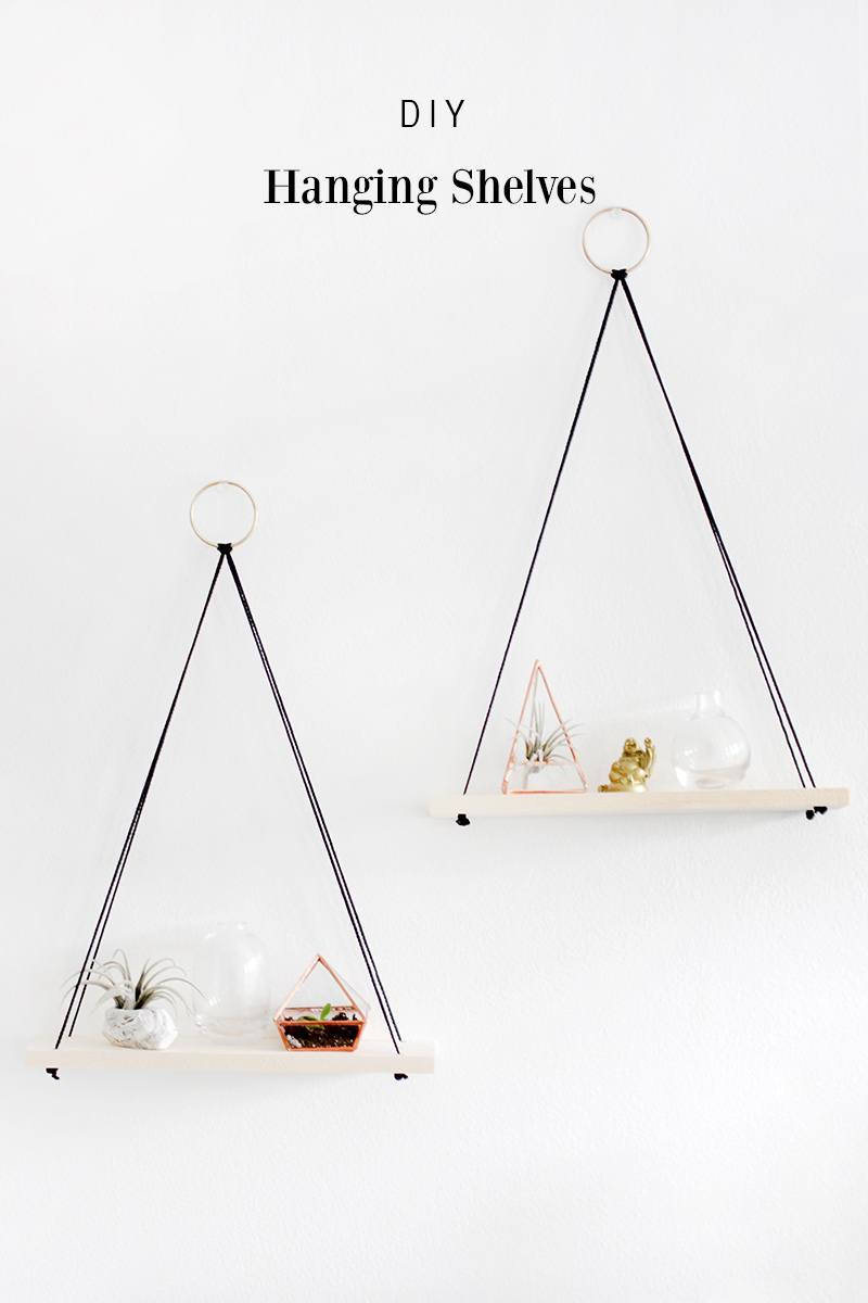 DIY Hanging Shelves