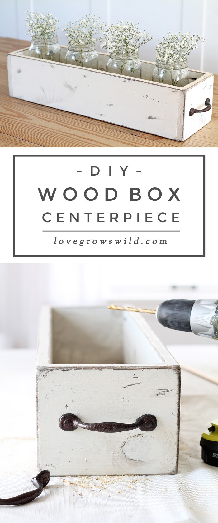 DIY Wood Box Centerpiece
