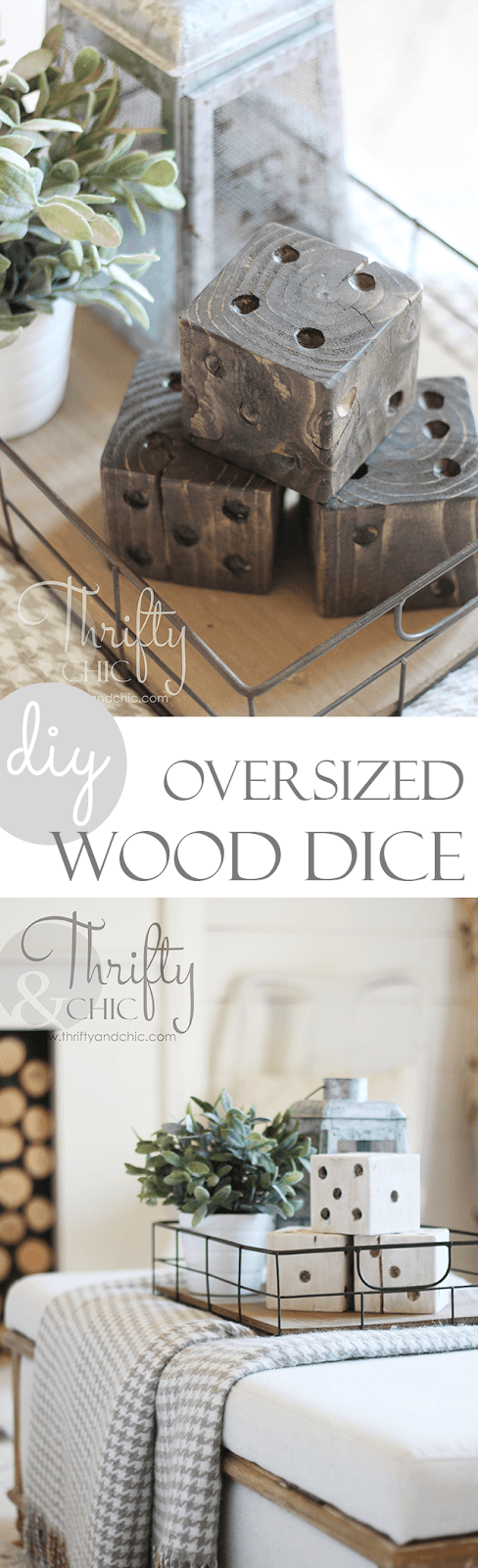 DIY oversized wood dice