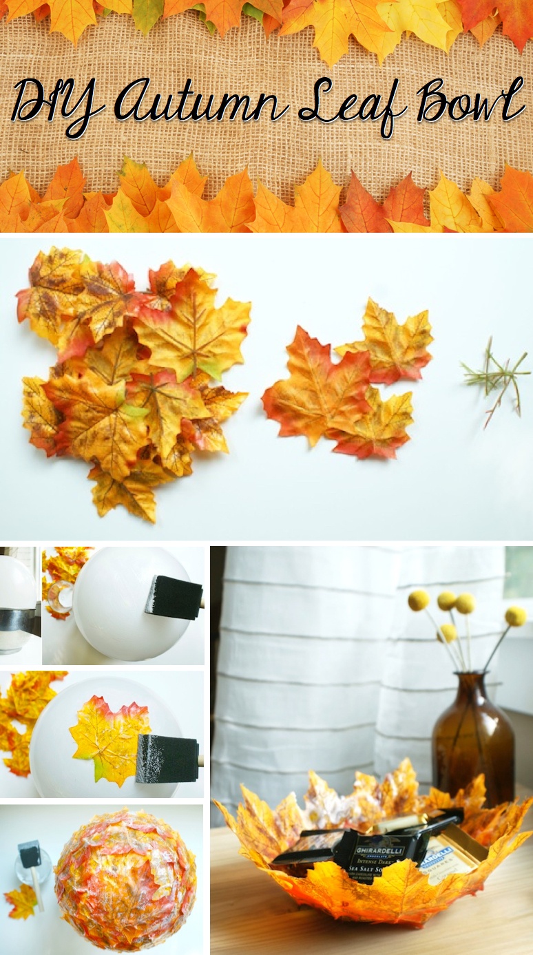  DIY Autumn Leaf Bowls