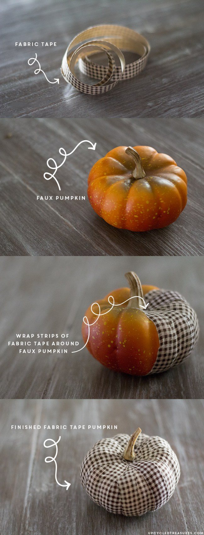 DIY Fabric Tape Pumpkins
