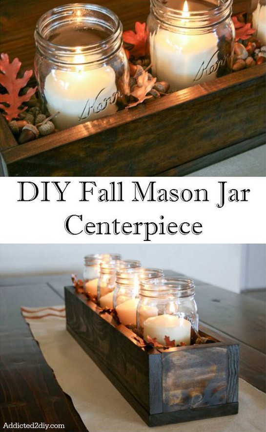 DIY Fall Mason Jar Centerpiece