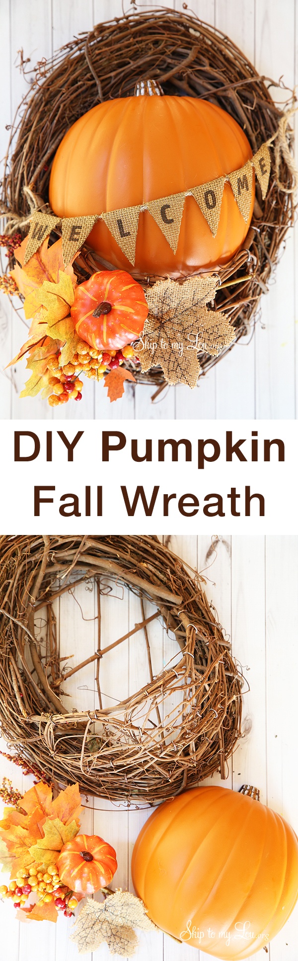 DIY Pumpkin Fall Wreath