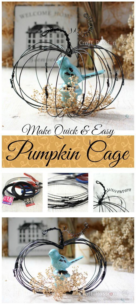 Pumpkin Cage - Quick Easy Fall Craft