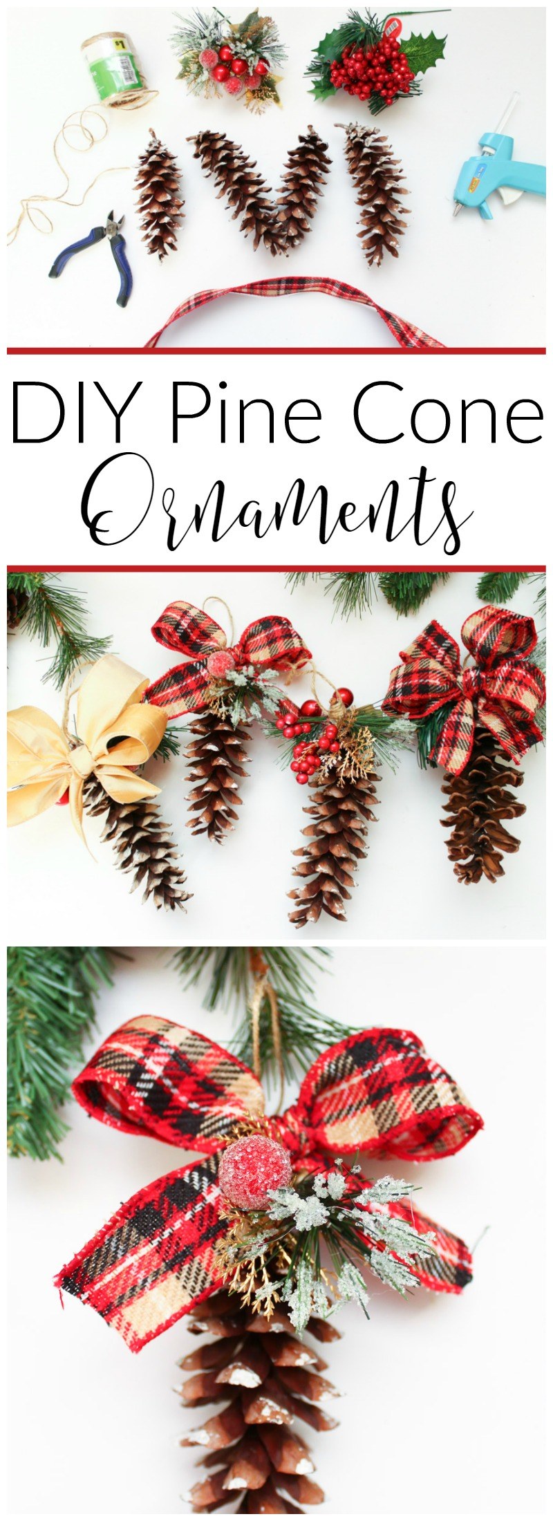 DIY Pine Cone Ornaments