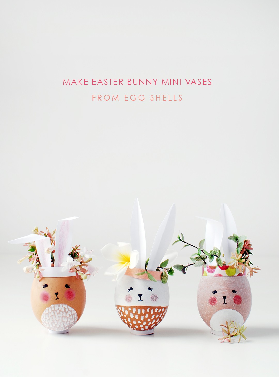 Adorable Easter Bunny Mini Vases