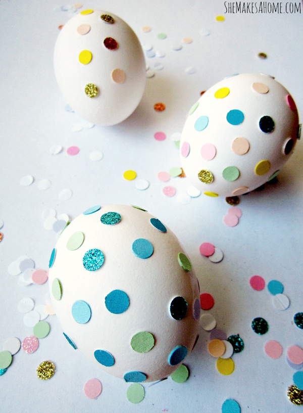 Confetti Covered Easter Eggs DIY