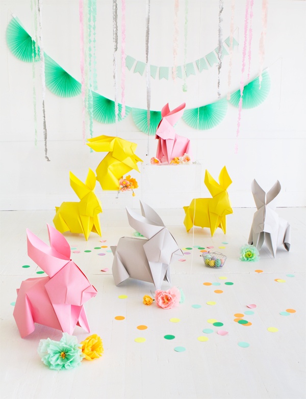 DIY Giant Origami Bunnies