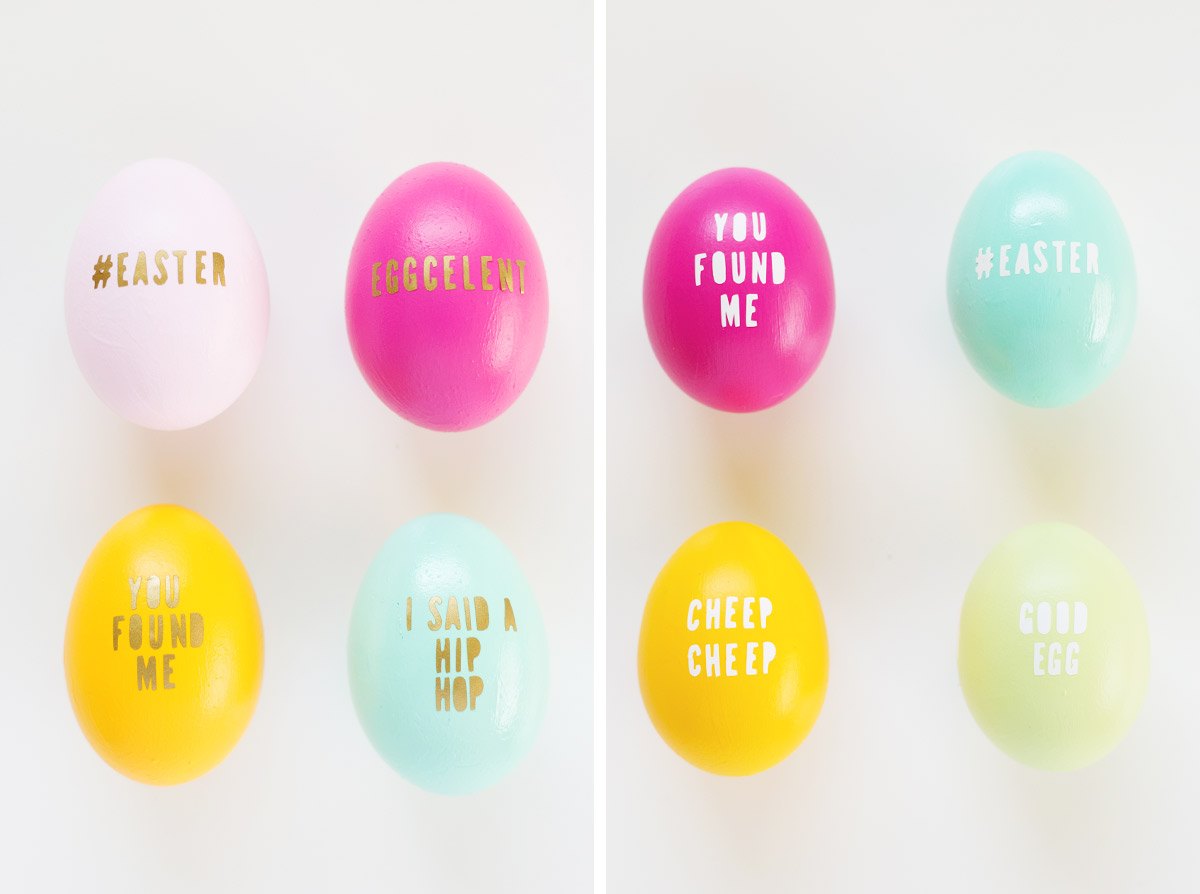DIY Typography Easter Eggs