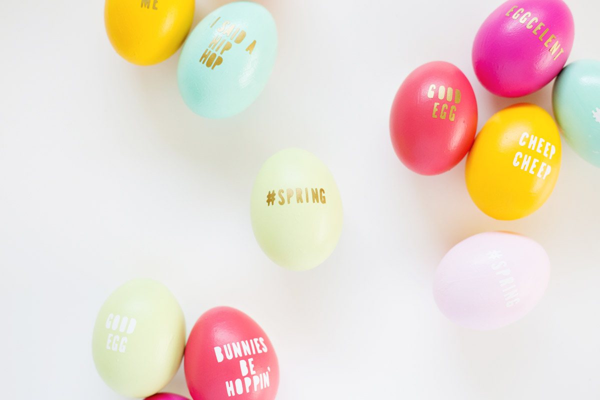 DIY Typography Easter Eggs