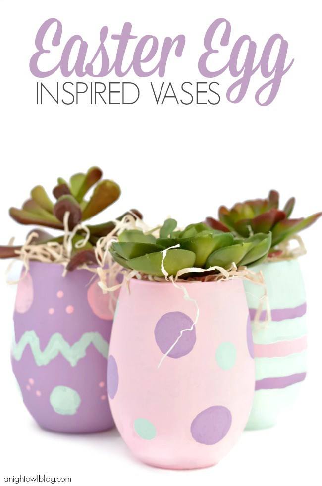 Easter Egg Inspired Vases
