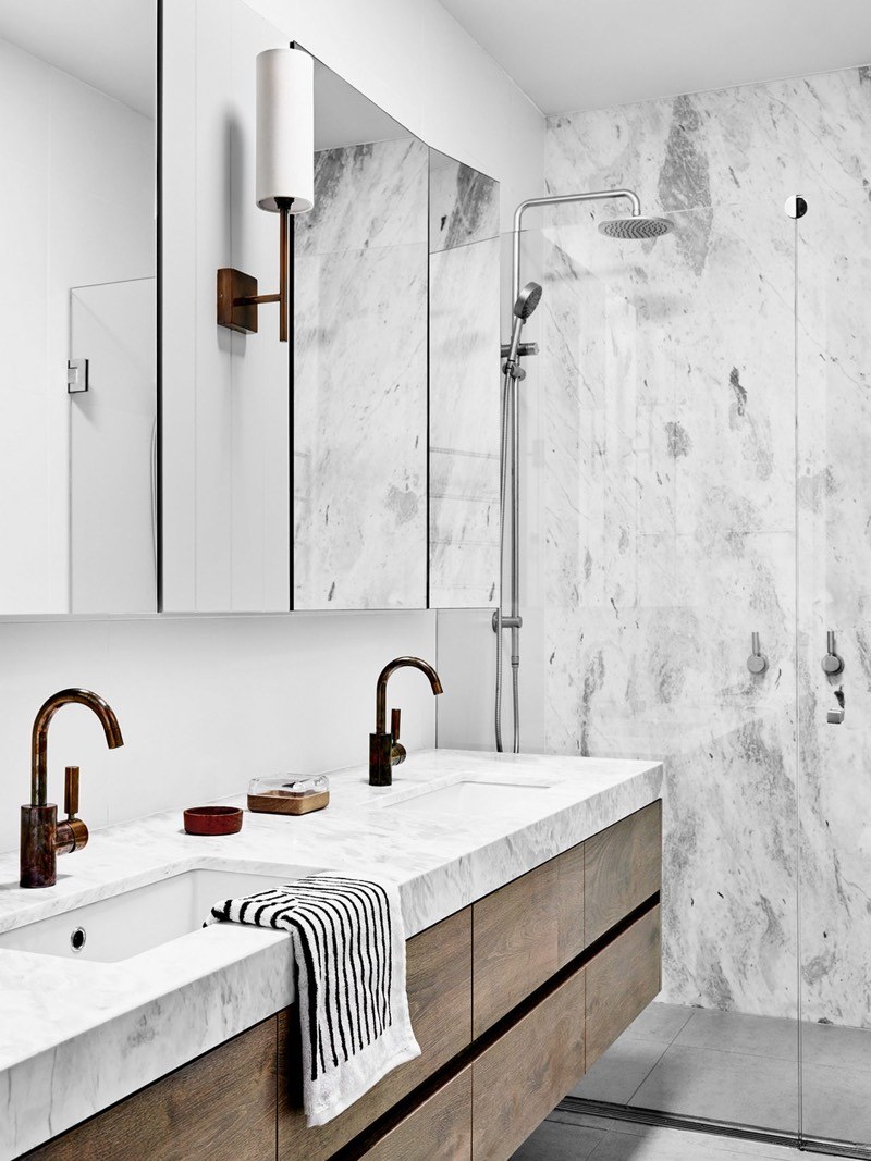 Modern Bathroom with Marble Shower