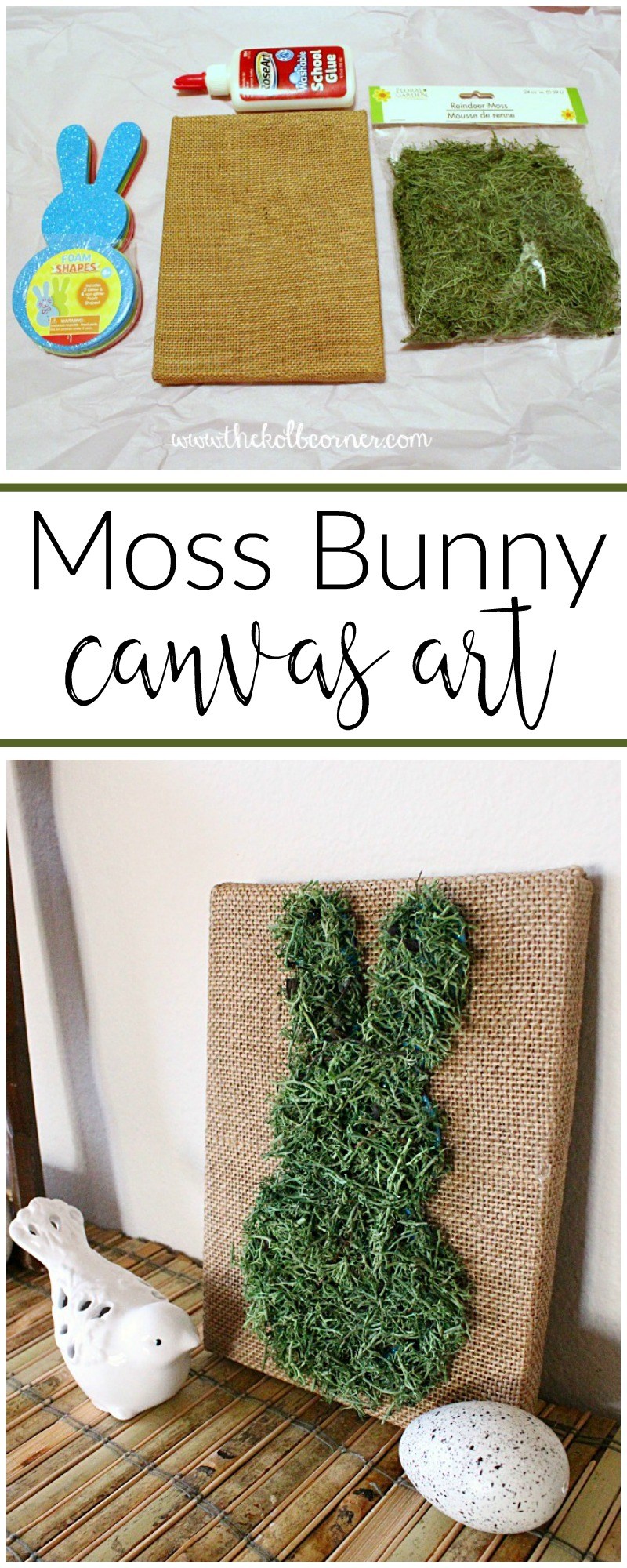 Moss Covered Bunny Canvas Art
