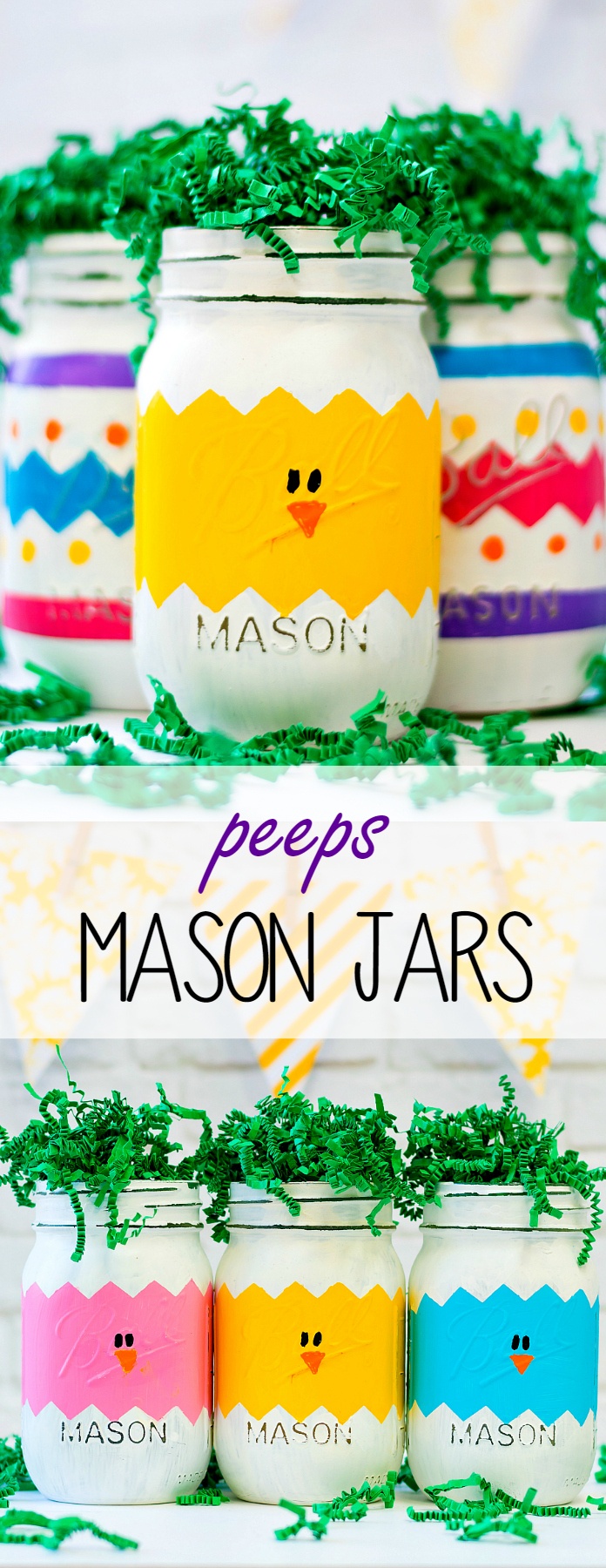 Peeps Mason Jars for Easter