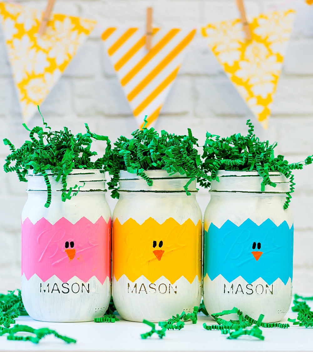 Peeps Mason Jars for Easter