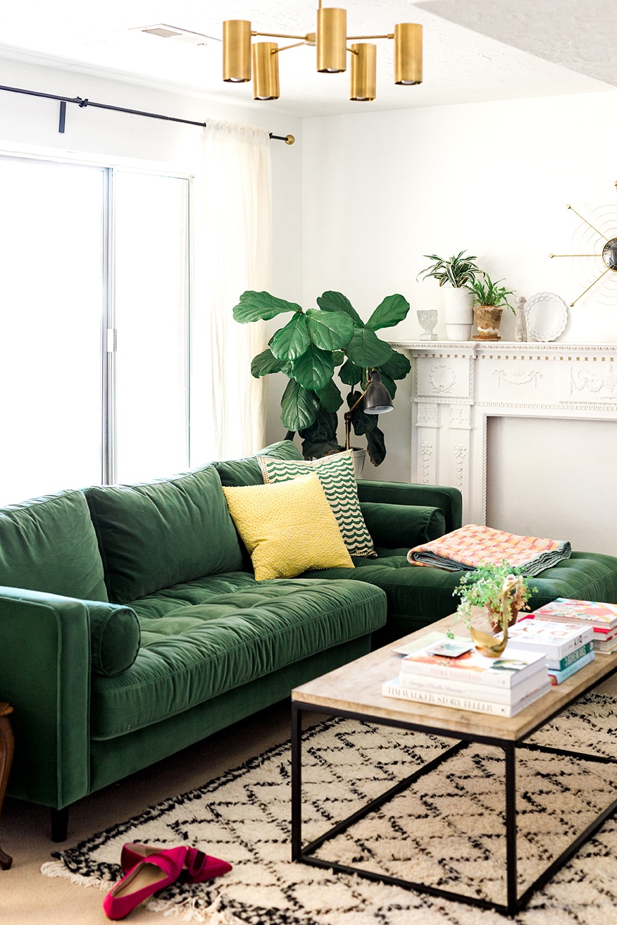 Green Couch Living Room