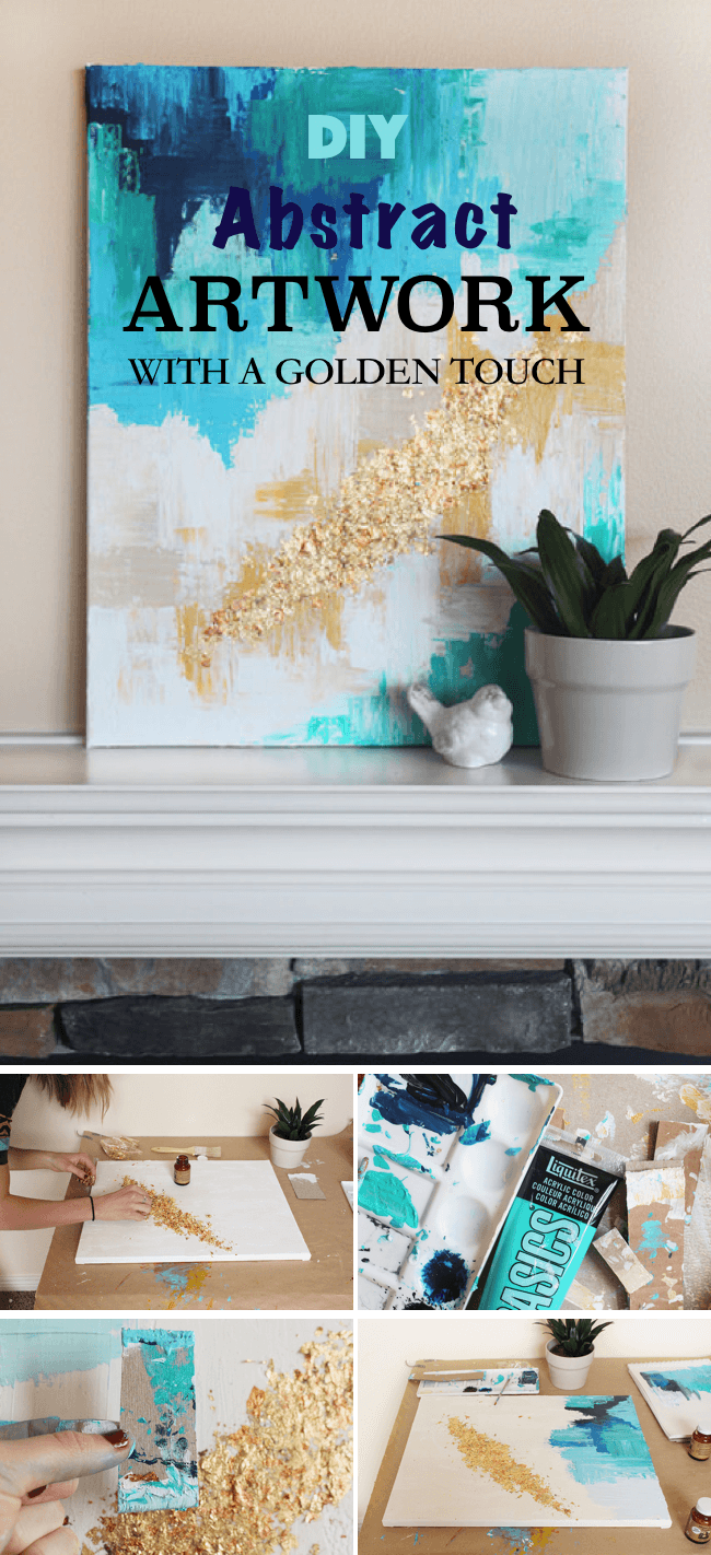 DIY Abstract Art With A Golden Touch