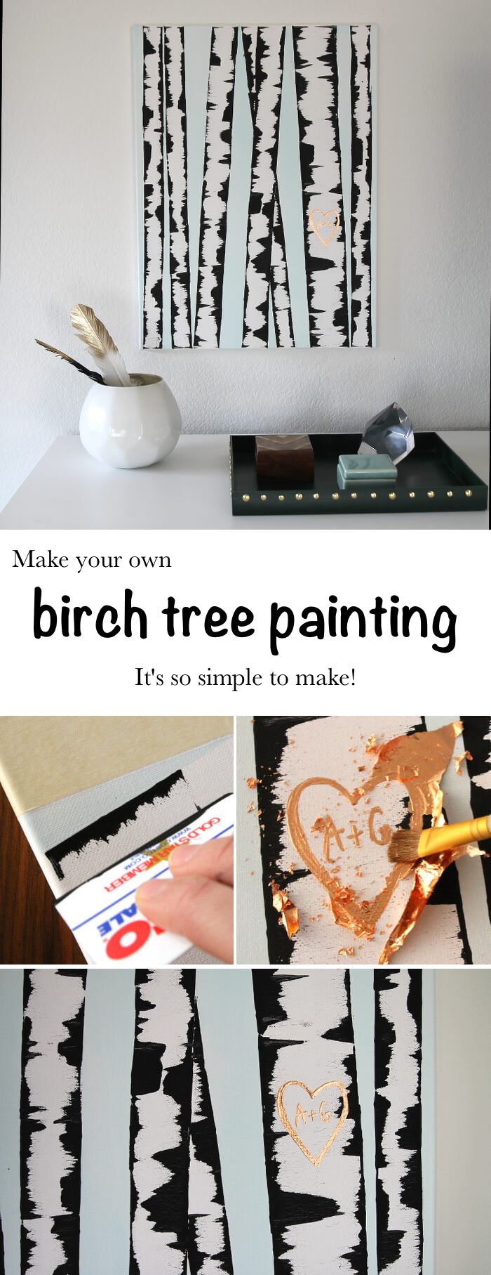 DIY Birch Tree Painting