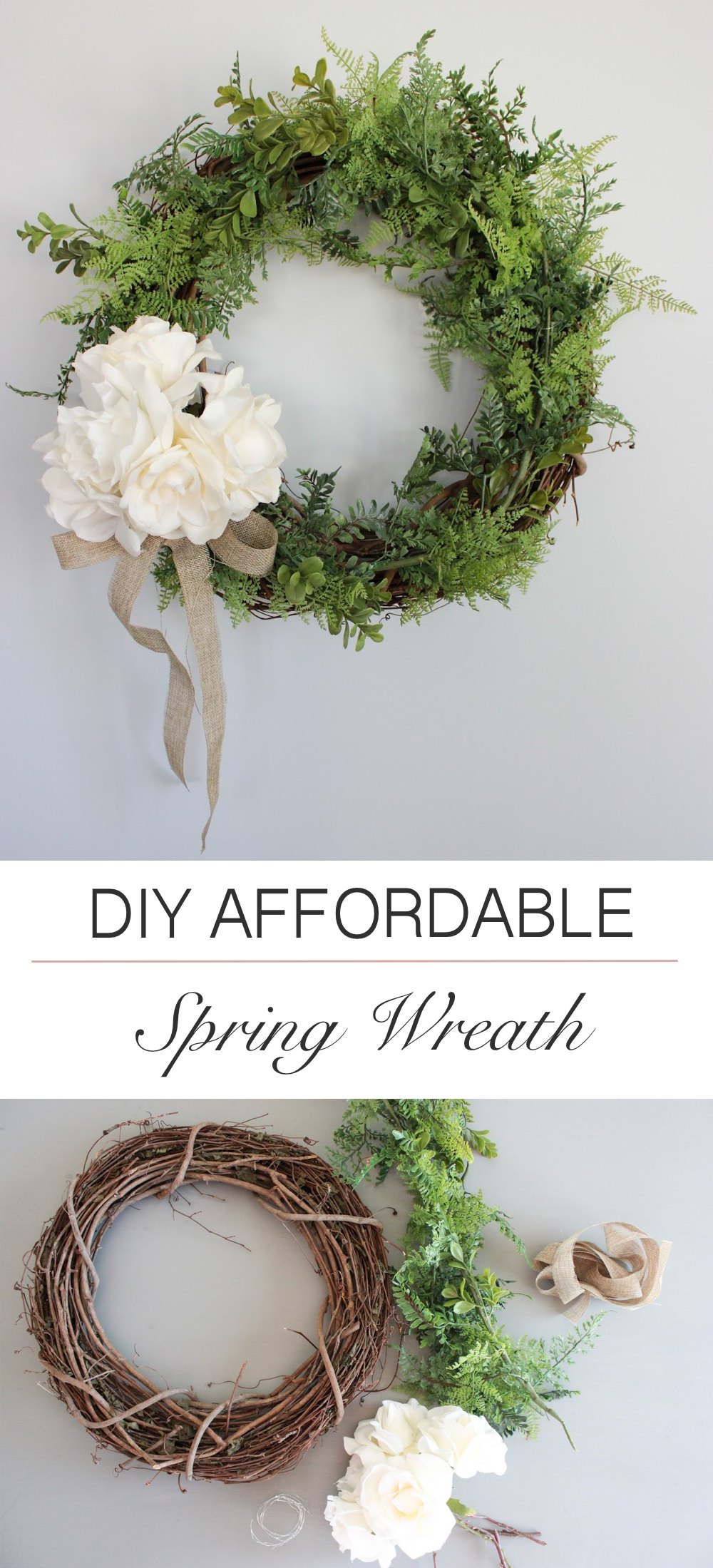 DIY Affordable Spring Wreath