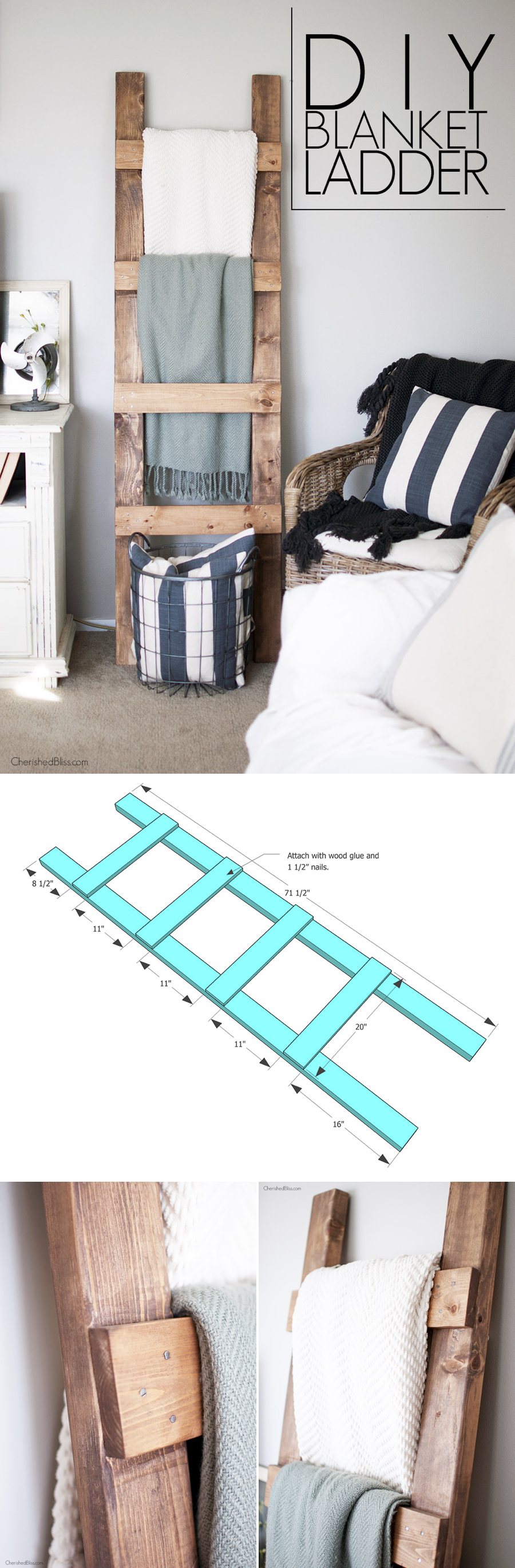 DIY Blanket Ladder