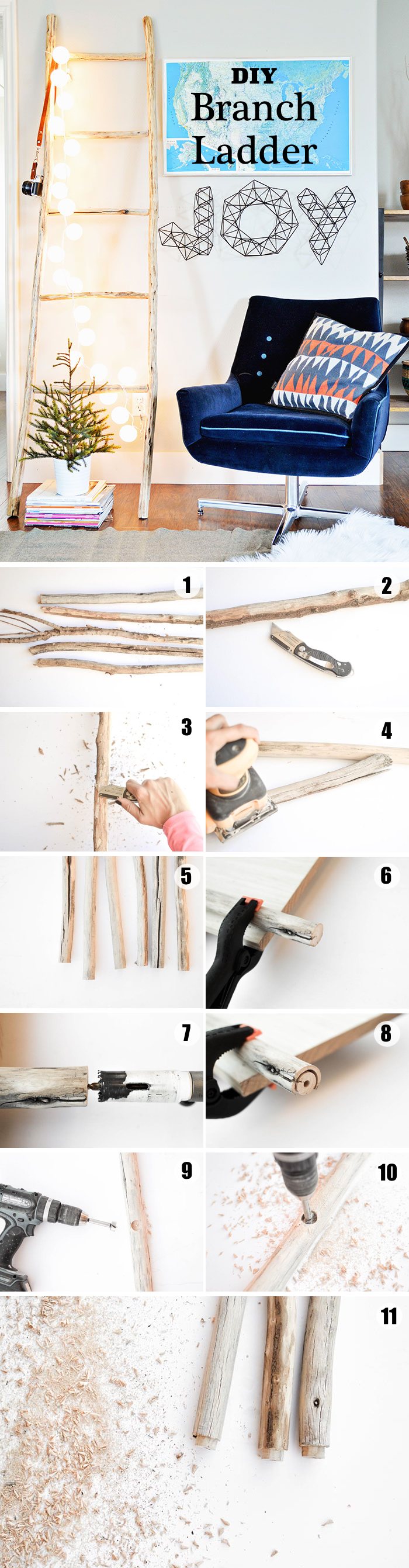 DIY Branch Ladder