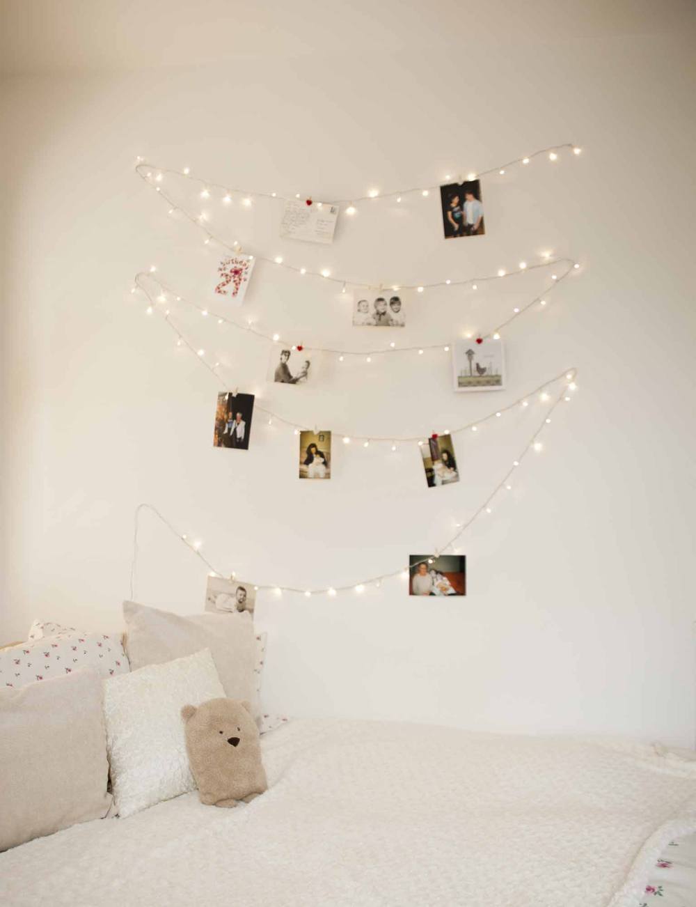 Fairy Light Wall With Pictures