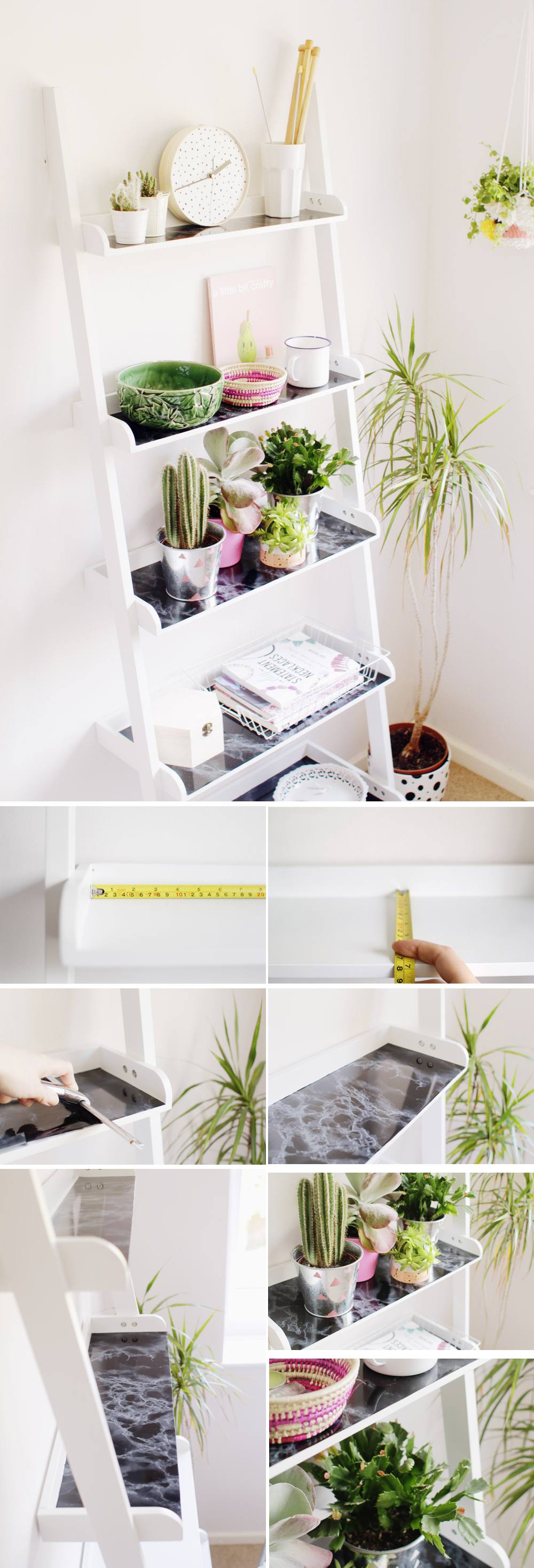 Ladder Shelf Hack