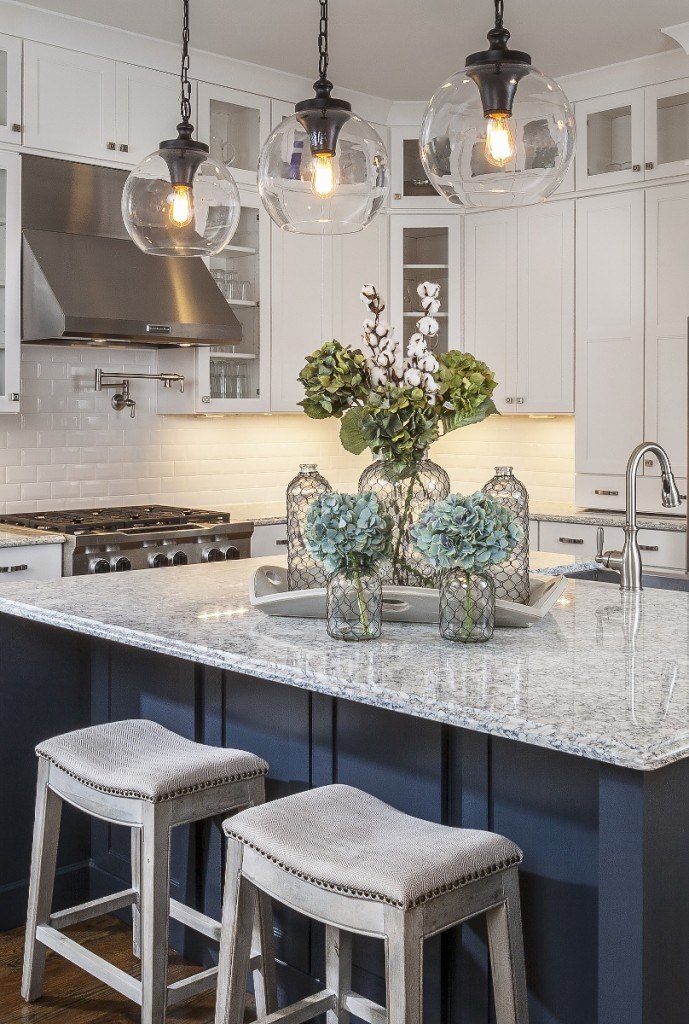 Navy & Marble Kitchen