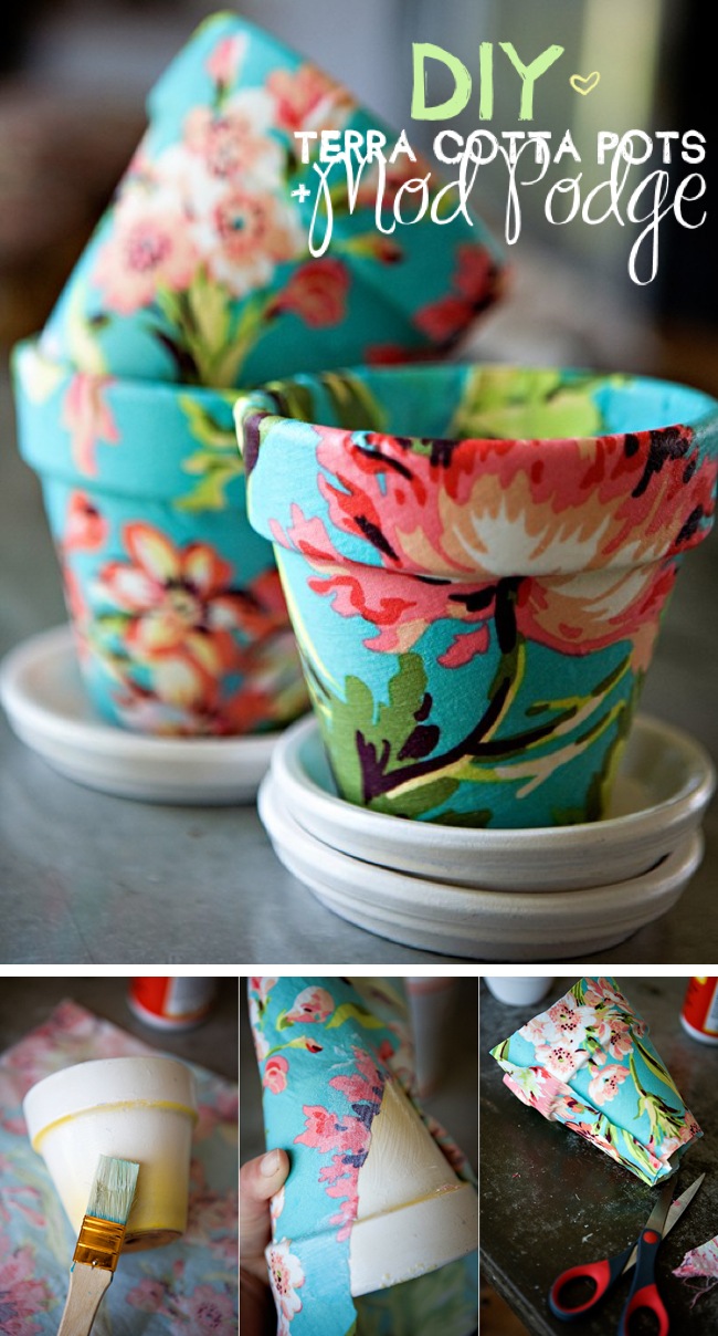 Pretty Floral Flower Pots