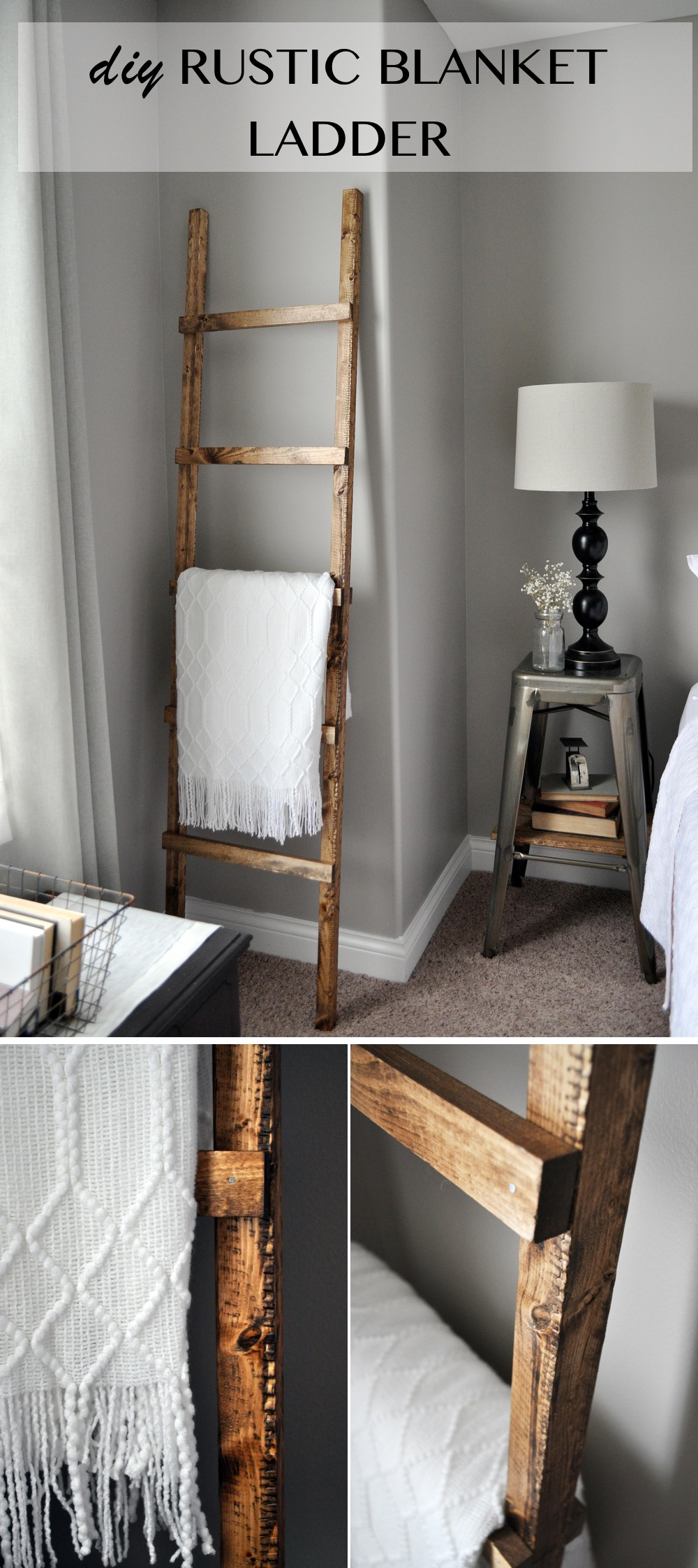 Rustic Blanket Ladder