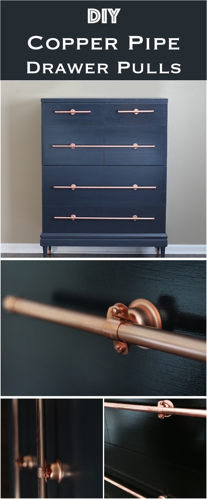 DIY Copper Pipe Drawer Pulls