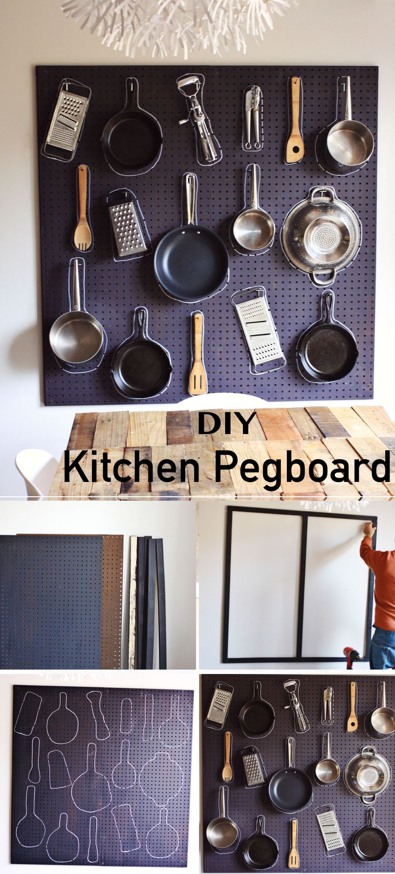 DIY Kitchen Pegboard