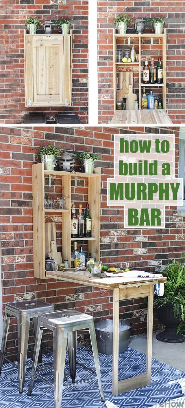  DIY Outdoor Murphy Bar and Table