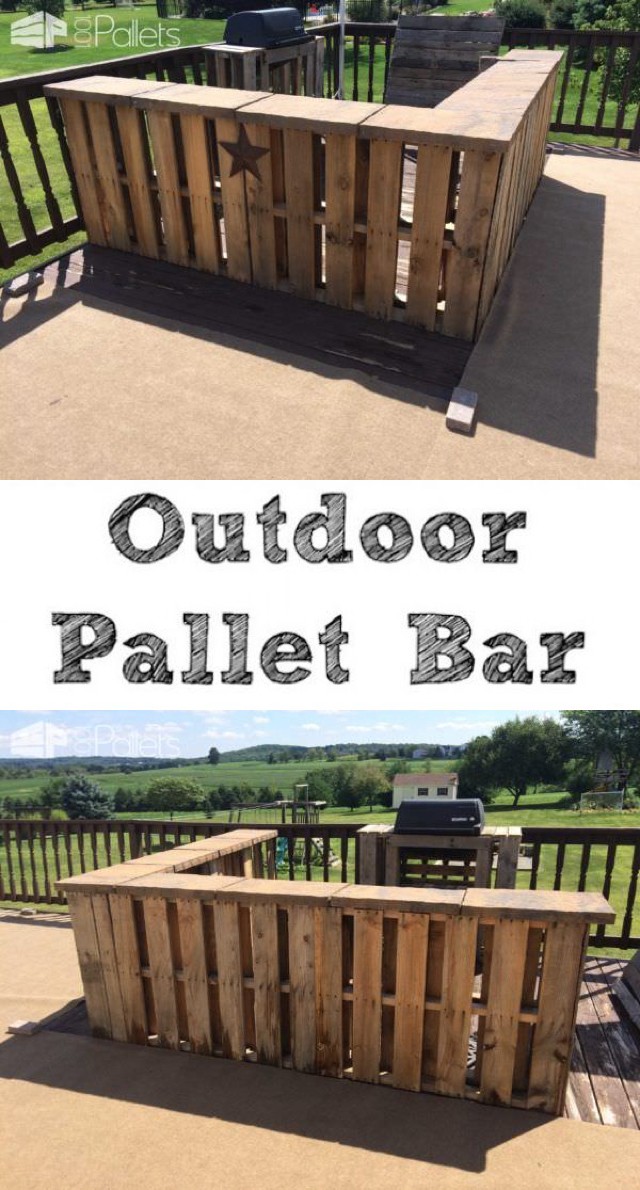 DIY Outdoor Pallet Bar