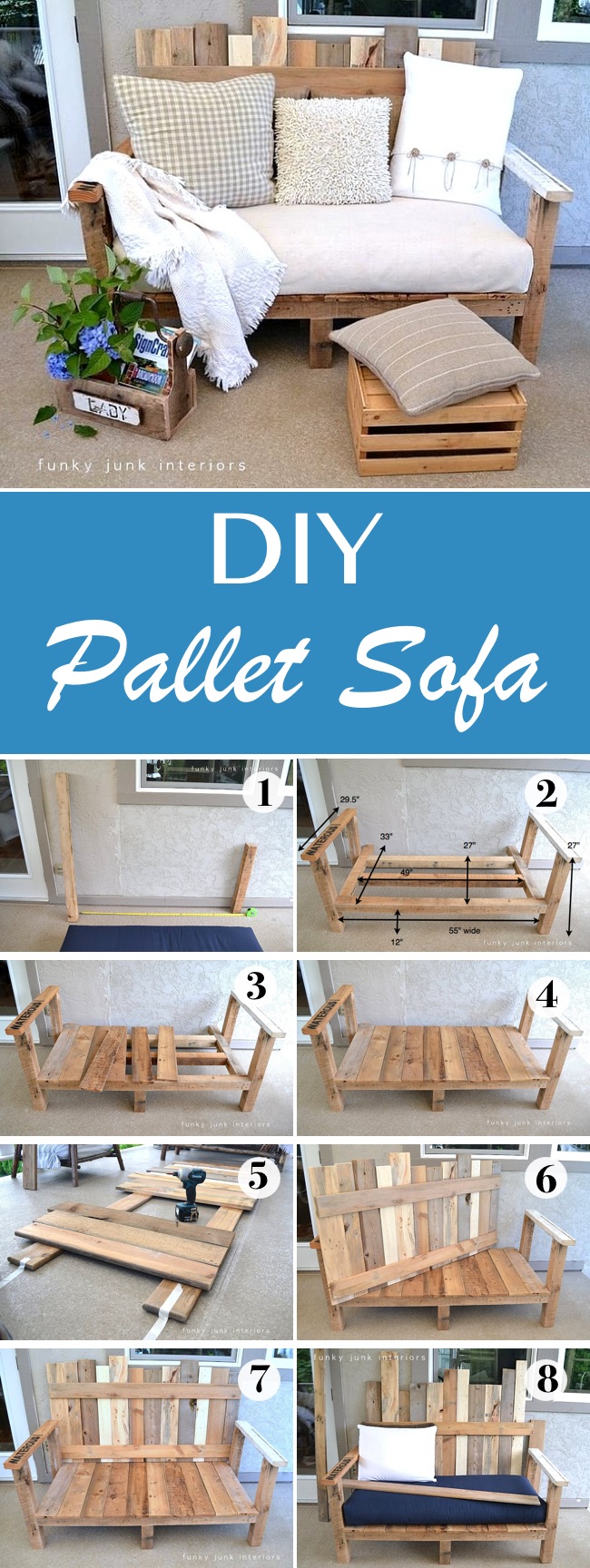 DIY Pallet Sofa P