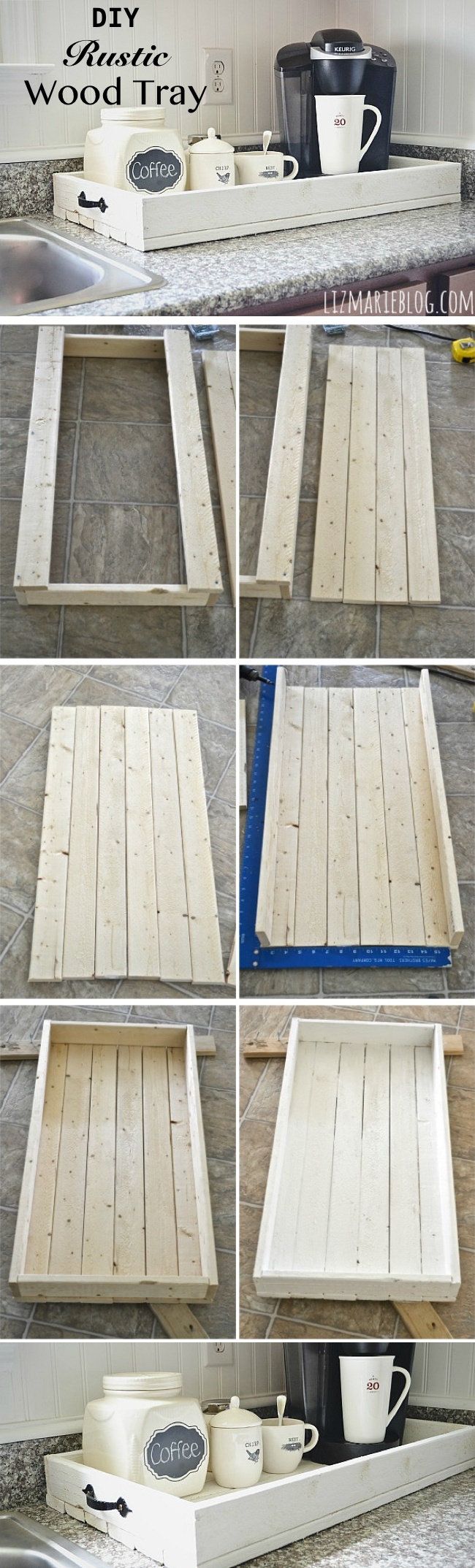 DIY Rustic Wood Tray