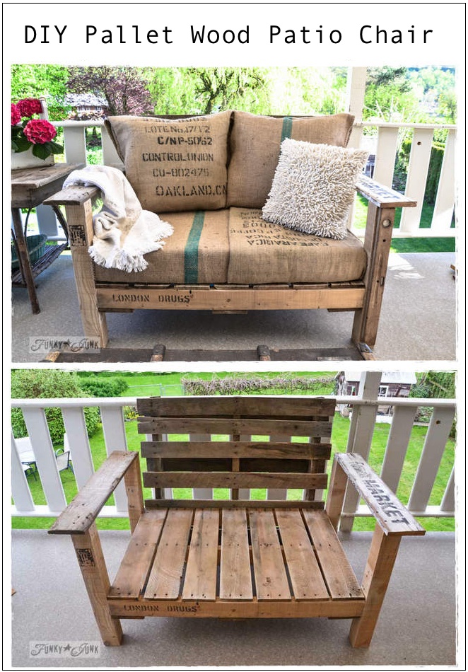 Pallet Wood Patio Chair 