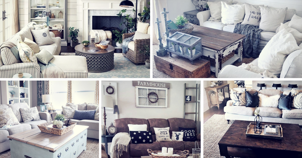 27 Rustic Farmhouse Living Room Decor Ideas  for Your Home 