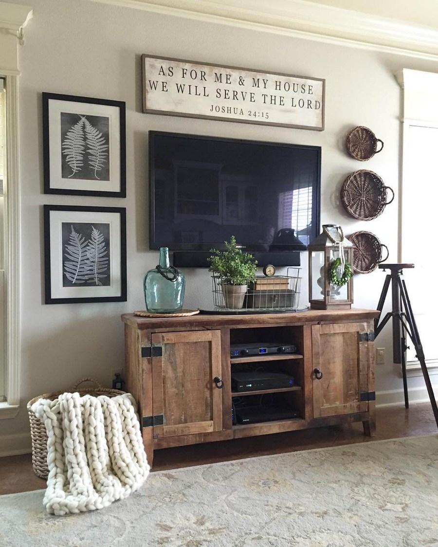 Rustic TV Console Cabinet